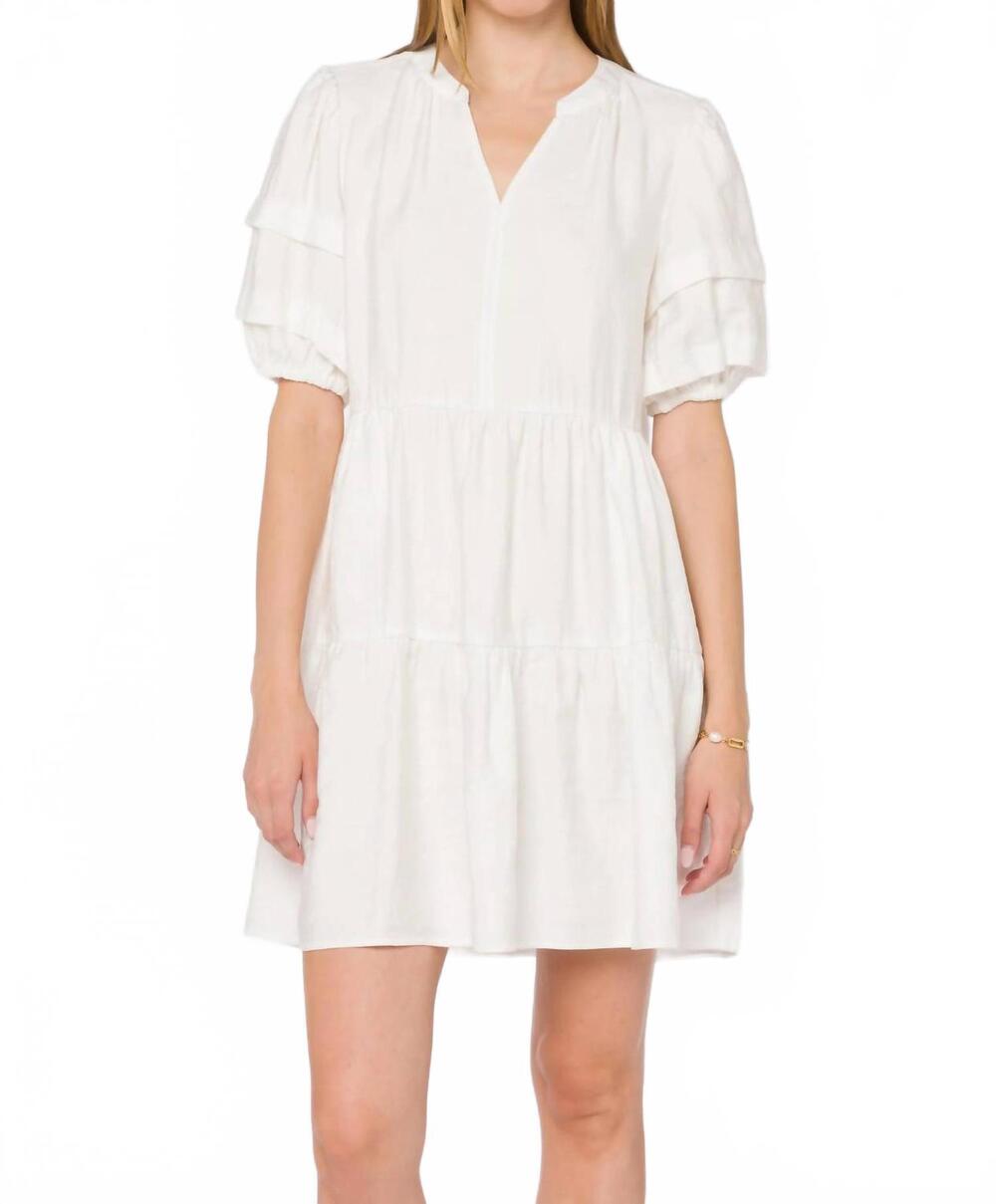 NEW VELVET HEART melita mini dress in optic white